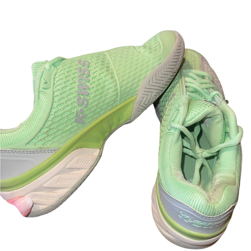 K-Swiss Women’s Court Shoes Green Grey Non Marking Indoor SZ 9 - Picture 13 of 16